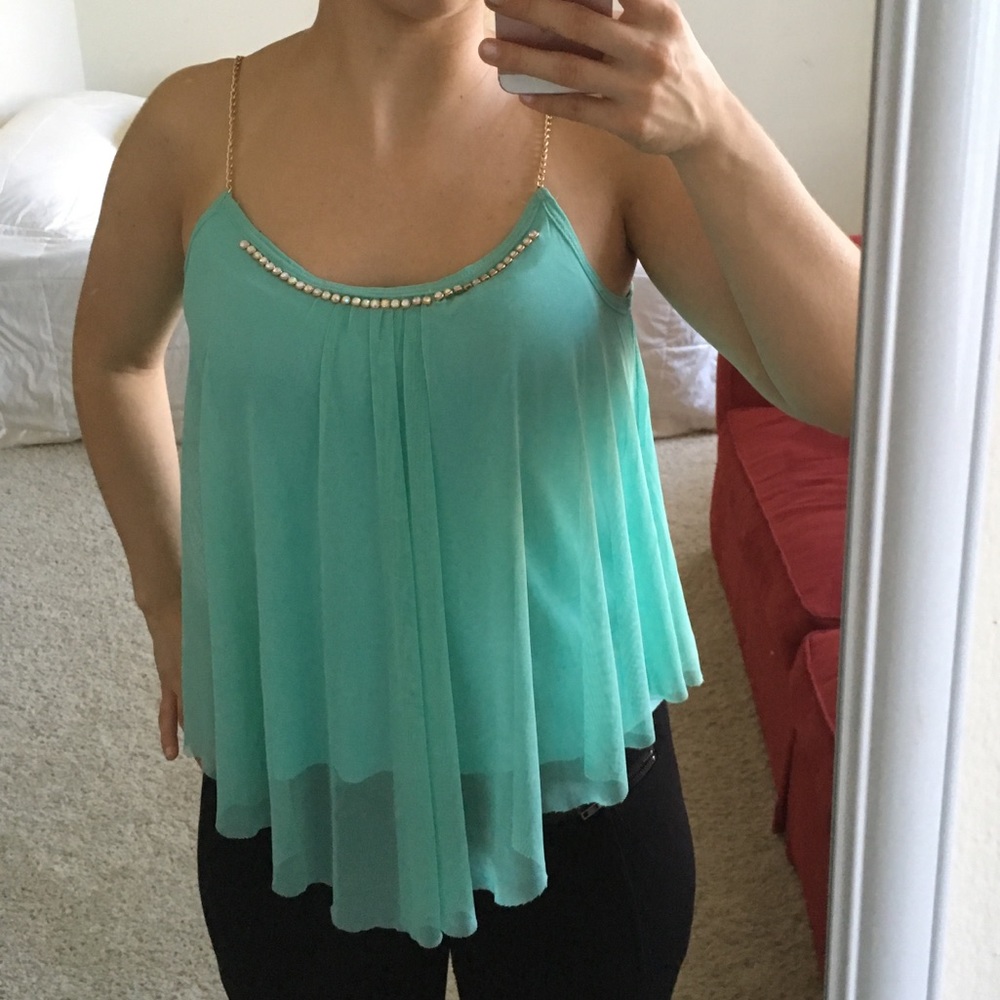 Aqua crop top